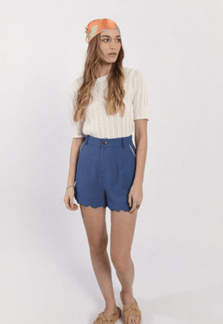 Scalloped Woven Shorts - FINAL SALE - Sincerely Betty
