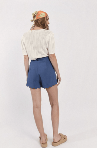 Scalloped Woven Shorts - FINAL SALE - Sincerely Betty