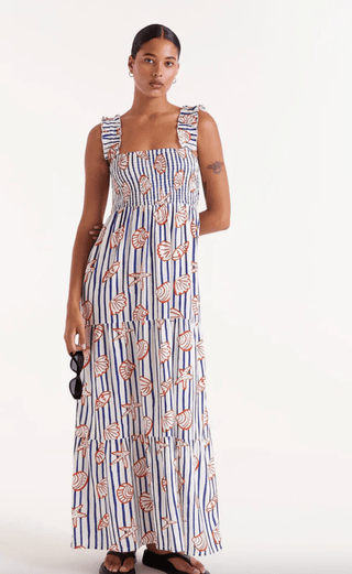 Seashell Stripe Maxi Dress - Sincerely Betty