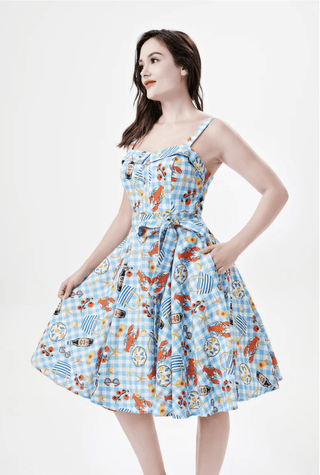 Seaside Picnic Kyla Midi Dress - Sincerely Betty