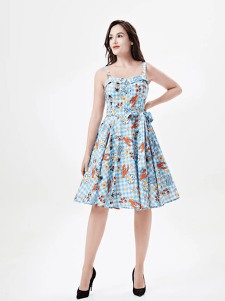 Seaside Picnic Kyla Midi Dress - Sincerely Betty