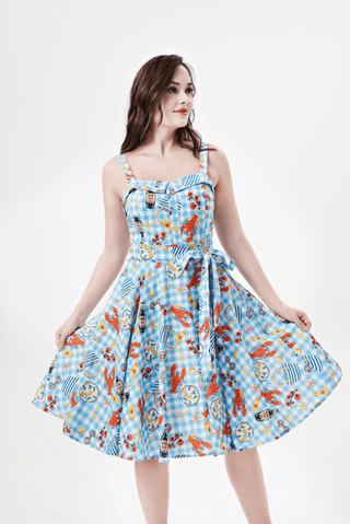 Seaside Picnic Kyla Midi Dress - Sincerely Betty