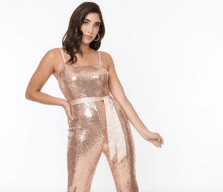 Sequin Flare Jumpsuit - FINAL SALE - Sincerely Betty