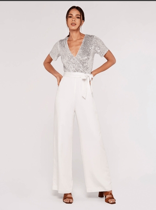 Sequined Top Jumpsuit - FINAL SALE - Sincerely Betty