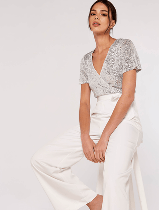 Sequined Top Jumpsuit - FINAL SALE - Sincerely Betty