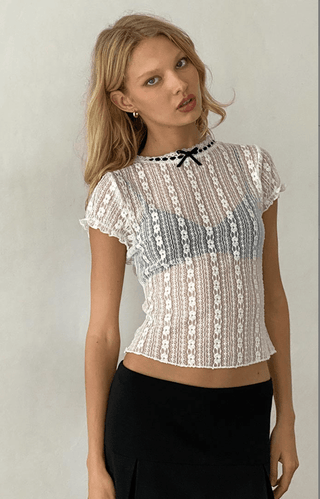 Sheer Lace Top - Sincerely Betty