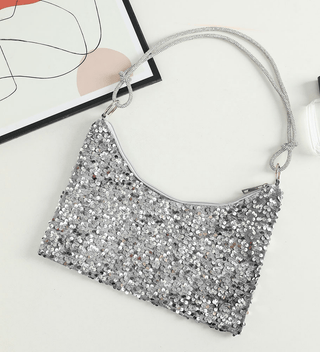 Silver Sequin Shoulder Bag - Sincerely Betty