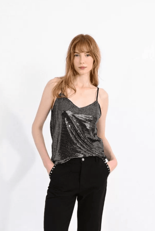 Silver Shiny Camisole - FINAL SALE - Sincerely Betty