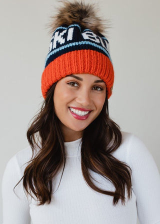 Ski Bum Pom Pom Knit Hat - Sincerely Betty