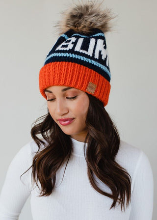 Ski Bum Pom Pom Knit Hat - Sincerely Betty