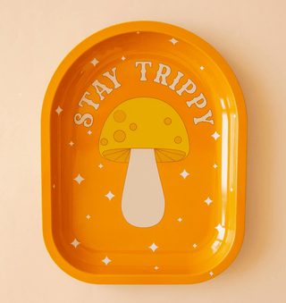 Stay Trippy Mushroom Metal Tray - Sincerely Betty