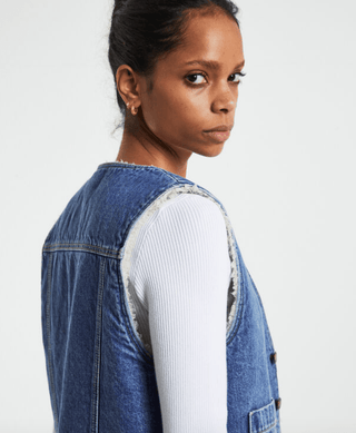 Stevie Blue Sherpa Vest - FINAL SALE - Sincerely Betty