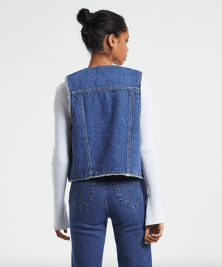 Stevie Blue Sherpa Vest - FINAL SALE - Sincerely Betty