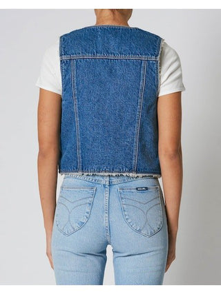 Stevie Blue Sherpa Vest - FINAL SALE - Sincerely Betty