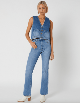 Stevie Blue Sherpa Vest - FINAL SALE - Sincerely Betty