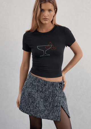 Sutin Cocktail Baby Tee - FINAL SALE - Sincerely Betty