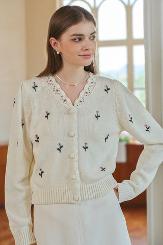 Sweet Blossom Button - Up Cardigan - Sincerely Betty
