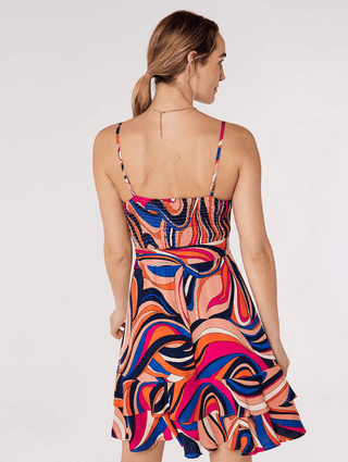 Swirl Ruffle Cami Mini Dress - FINAL SALE - Sincerely Betty