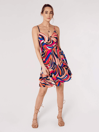 Swirl Ruffle Cami Mini Dress - FINAL SALE - Sincerely Betty