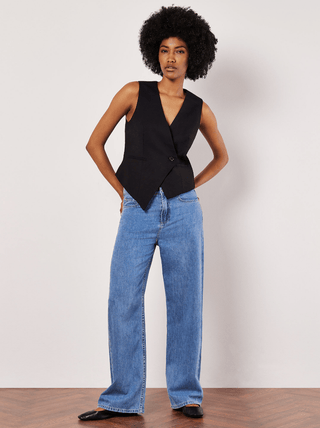 Tailored Asymmetric Vest - Sincerely Betty