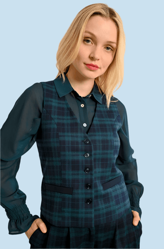 Tartan Plaid Vest - Sincerely Betty