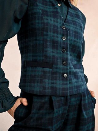 Tartan Plaid Vest - Sincerely Betty