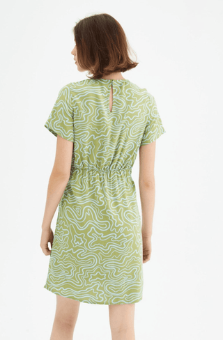 Tibet Wave Print Wrap Mini Dress - Sincerely Betty