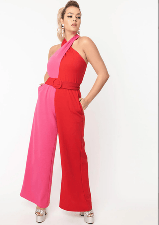 Twist & Shout Halter Jumpsuit - FINAL SALE - Sincerely Betty