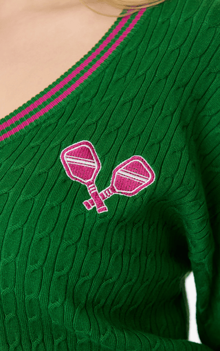 V - Neck Pickleball Sweater - Sincerely Betty