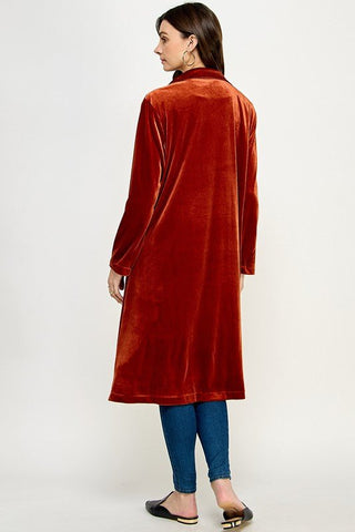 Velvet Duster Coat - Sincerely Betty