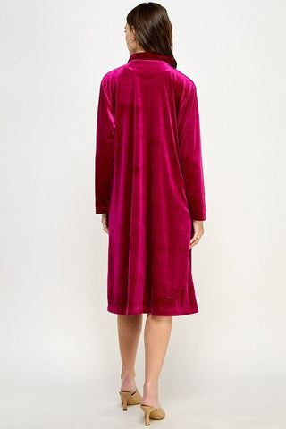 Velvet Duster Coat - Sincerely Betty