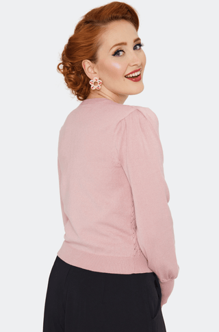 Vintage Inspired Cherry Embroidered Knit Cardigan - Sincerely Betty