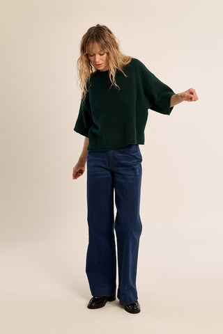 Cozy Quarter Sleeve Knit Sweater