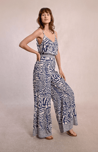 Zebra Print Wide Pants - Sincerely Betty