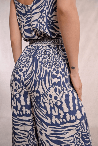 Zebra Print Wide Pants - Sincerely Betty