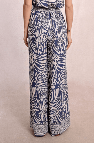 Zebra Print Wide Pants - Sincerely Betty