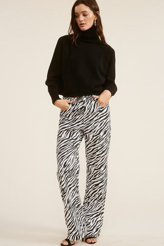 Zebra Wide Leg Pants - Sincerely Betty