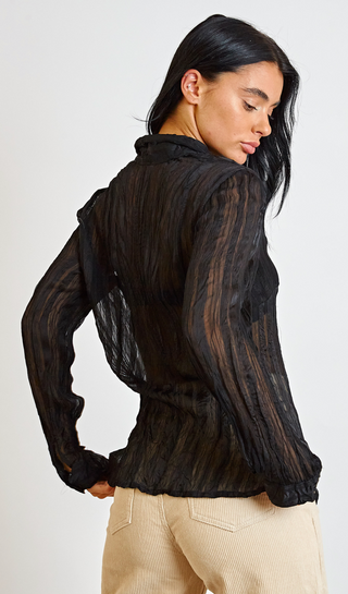 Plisse Textured Top-FINAL SALE