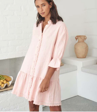 Maria Linen Shirt Mini Dress