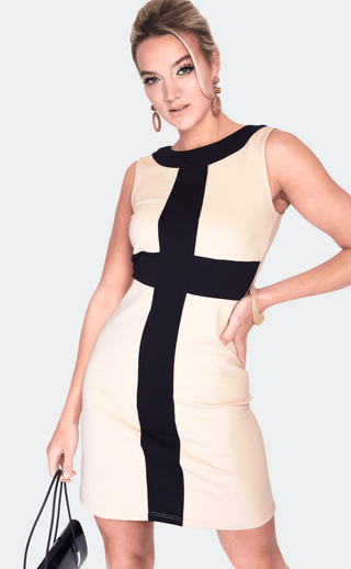 Edie 60s Contrast Stripe Knit Mini Dress - FINAL SALE - Sincerely Betty