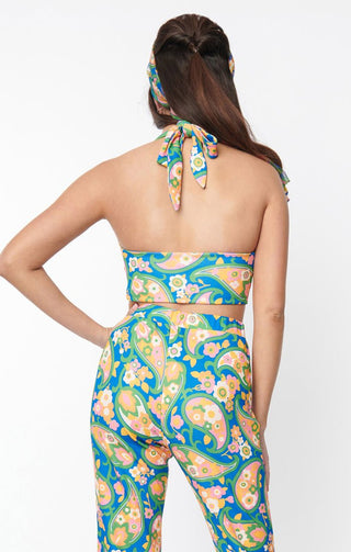 Feeling Groovy Mod Paisley Halter Top - FINAL SALE - Sincerely Betty