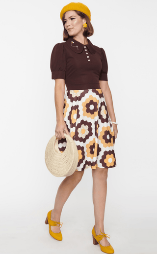 Honeycomb Fit & Flare Dress - FINAL SALE - Sincerely Betty