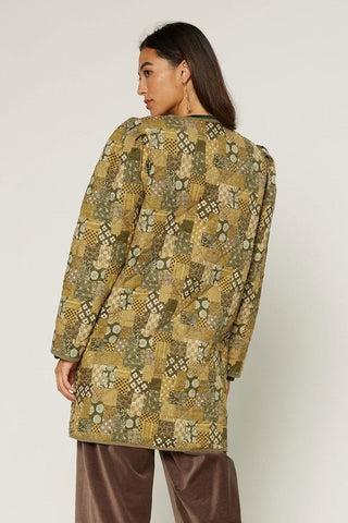 Patchwork Quilted Jacket in Olive - FINAL SALE - Sincerely Betty
