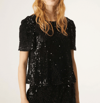 Sequin Short Sleeve Top - FINAL SALE - Sincerely Betty