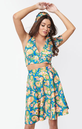 Sweet Talk Mod Paisley Skirt - FINALSALE - Sincerely Betty