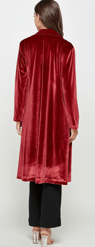 Velvet Duster Coat - Sincerely Betty