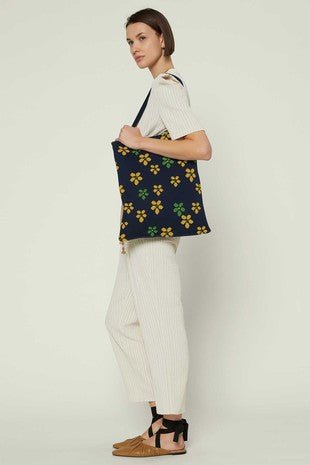 Vintage Inspired Floral Pattern Sweater Tote Bag - FINAL SALE - Sincerely Betty